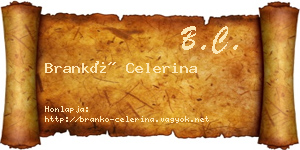 Brankó Celerina névjegykártya